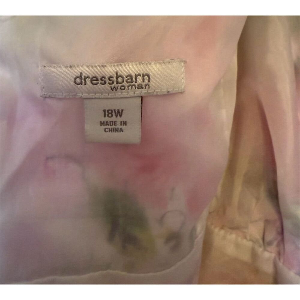 Dressbarn Woman Plus Size 18 Floral V-Neck Sleeveless Knee Dress - Picture 5 of 8